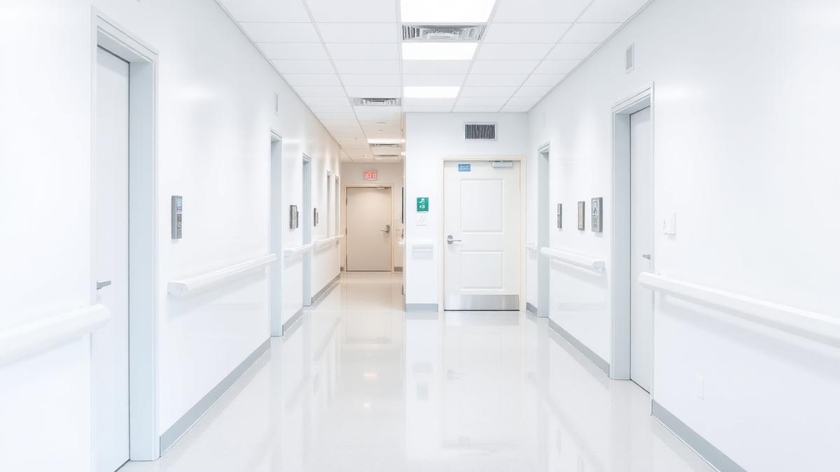 Clean medical clinic with bright waiting room