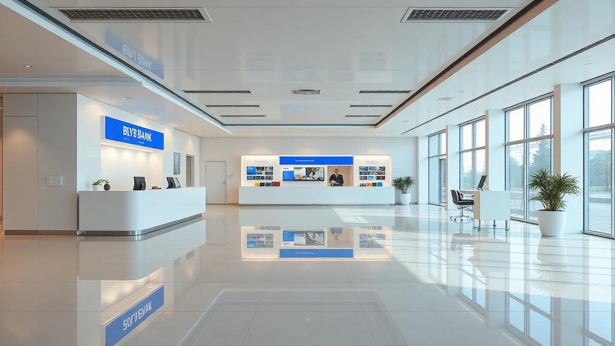 Clean, well-lit bank branch